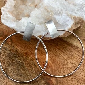 open mind | silver statement hoops #11